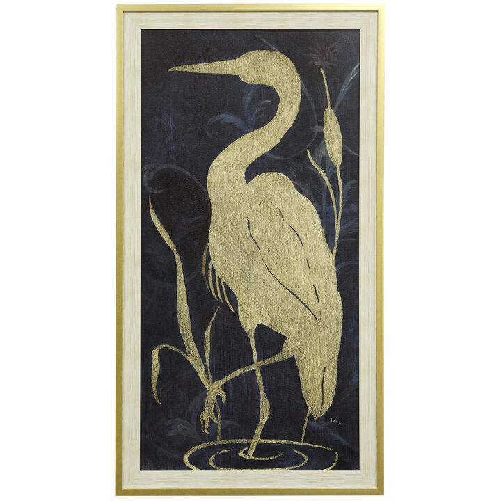 Cranes And Cattails II Framed Print