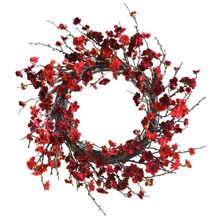Hivvago 24" Plum Blossom Wreath