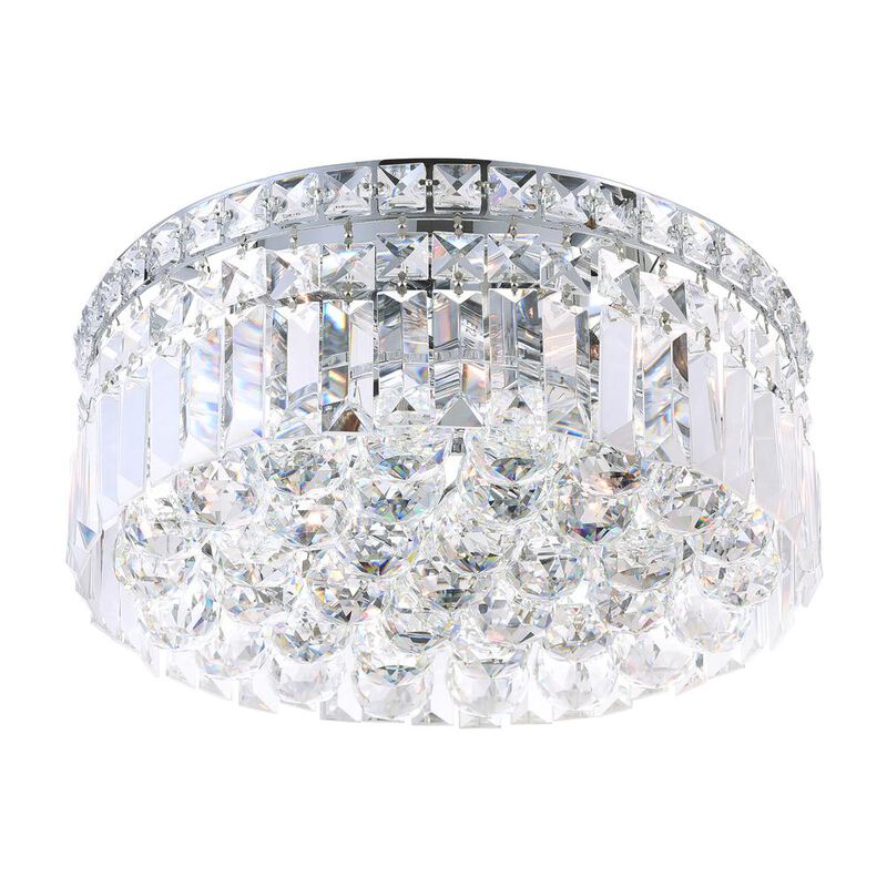 CWI Lighting Colosseum 4 Light Flush Mount With Chrome Finish