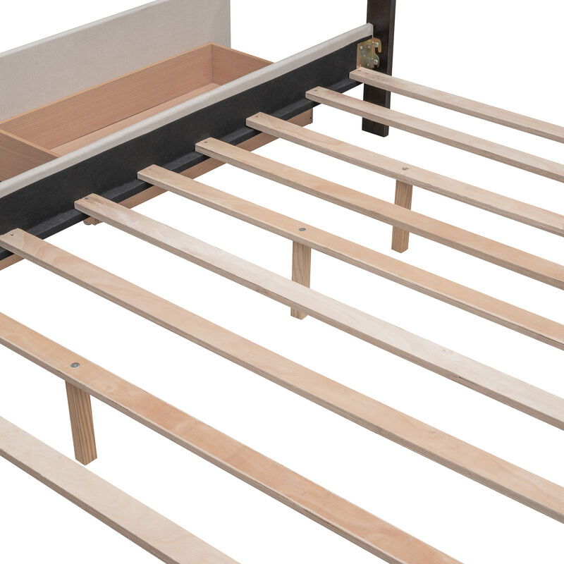 Quubpe Upholstered Platform Bed image number 2