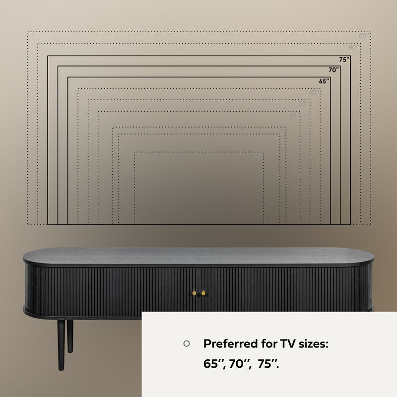 SLIDDO 71 TV Stand with storage.