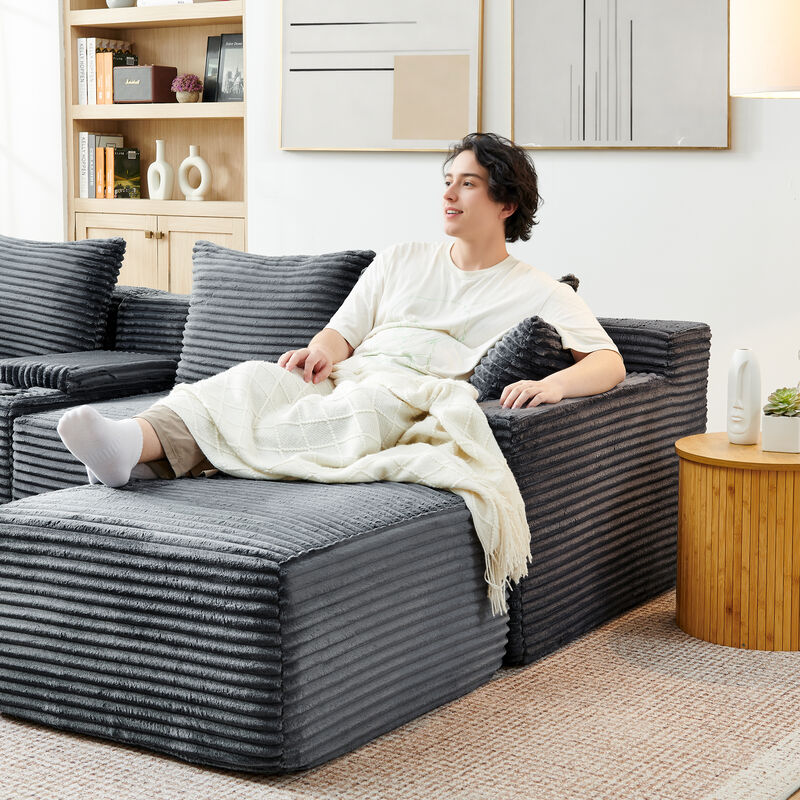 Prink L-Shaped Modular Sectional Sofa image number 3