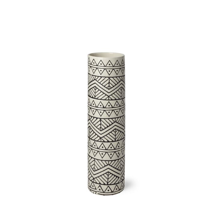 Stylish Geometric Cylinder Table Vase for Living Room or Entryway