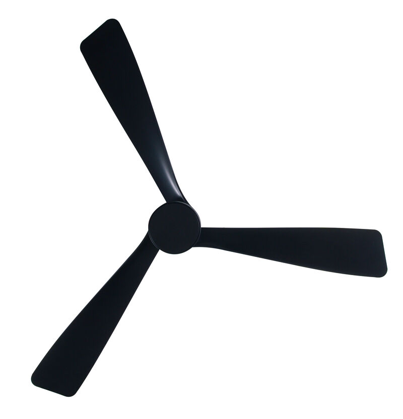 Lucci Air Peregrine 56" Indoor/Outdoor Ceiling Fan with LED Light and Remote, Modern 3 Blade DC Ceiling Fan, Damp Rated, Black with Black Blades image number 6