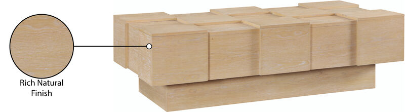 Meridian Furniture Anzio Natural Oak Veneer Coffee Table