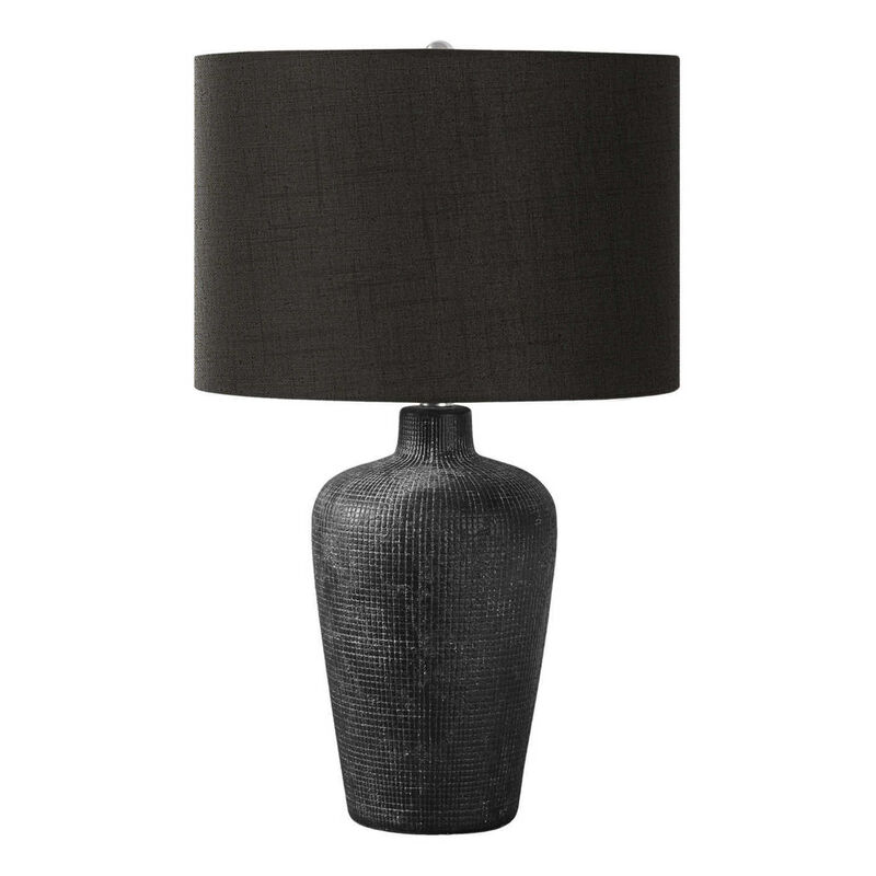 ELEMENT ACE Contemporary Vase-Shaped Textured Accent Table Lamp for Living Room, Bedroom, Home Office &ndash; Customizable Ambiance Decorative Lighting Solution image number 0