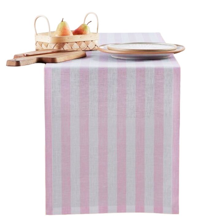 Solino Home 100% Pure Linen Table Runner - Sorrento Stripe