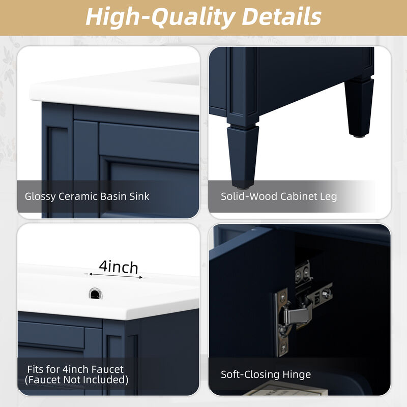 Nehird Bathroom Storage Cabinet with Sink image number 4
