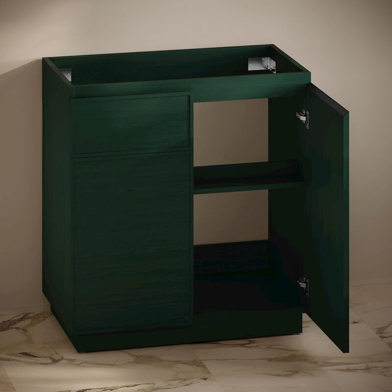 St. Tropez 36" Freestanding Bathroom Vanity Cabinet without Top in Green Oak image number 4