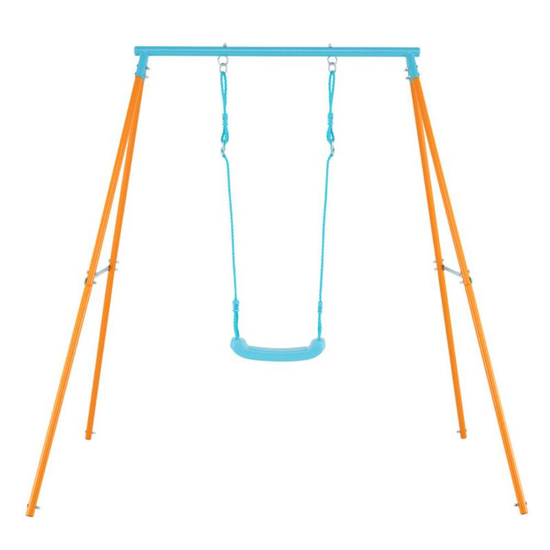 Hivvago Outdoor Heavy Duty Metal Toddler Swing Set with Stand