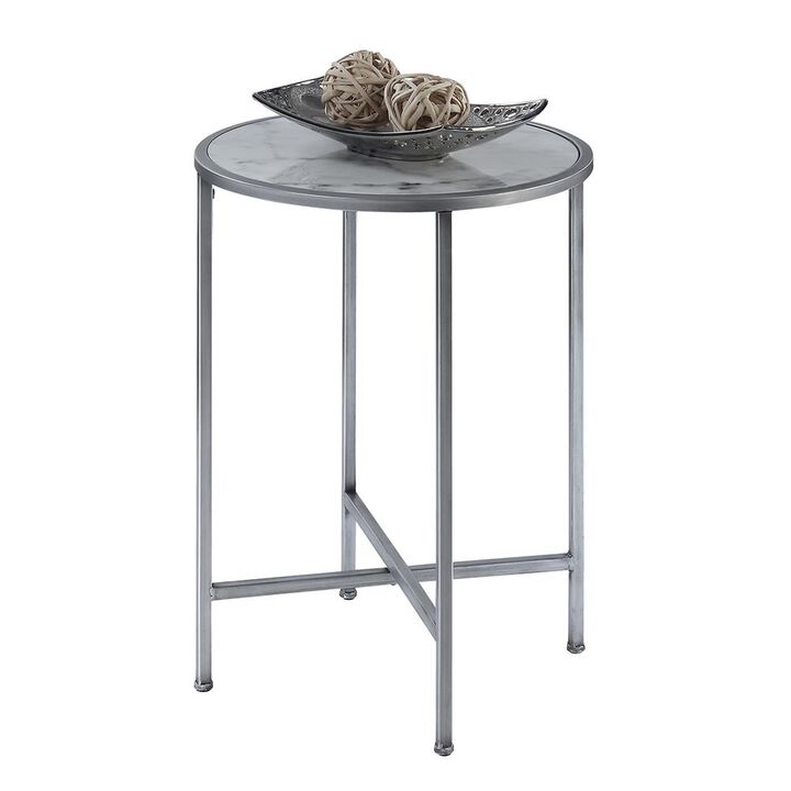 Convience Concept, Inc. Gold Coast Faux Marble Round End Table