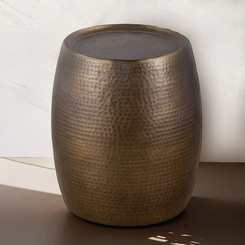 Perravique Gold Hammered End Table image number 5