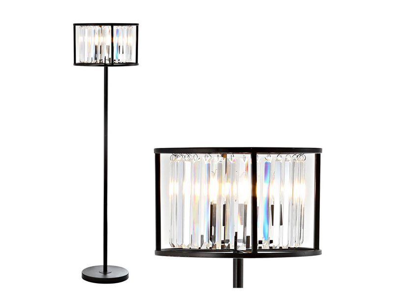 Bevin Metal/Crystal LED Floor Lamp