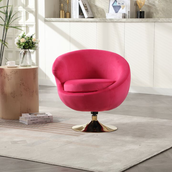 360 Degree Swivel Cuddle Barrel Accent Chairs, Round Armchairs with Wide Upholstered, Fluffy Fabric Chair for Living Room, Bedroom, Office, Waiting Rooms