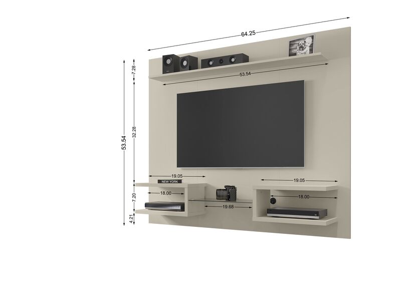 Plaza Floating Entertainment Center in Beige