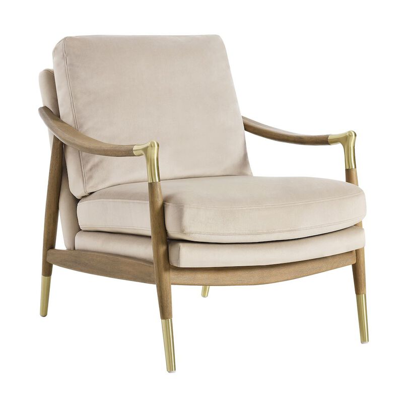 Langford Performance Velvet Accent Armchair image number 0