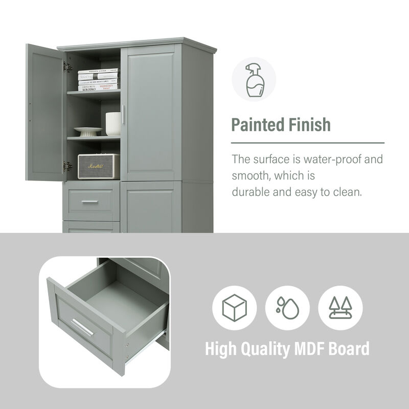 Streamdale Tall Wide Storage Cabinet w/ Doors & Drawers image number 4