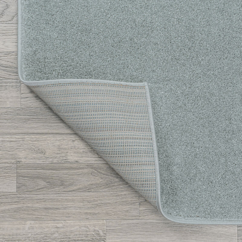 Haze Solid Low Pile Oval Area Rug