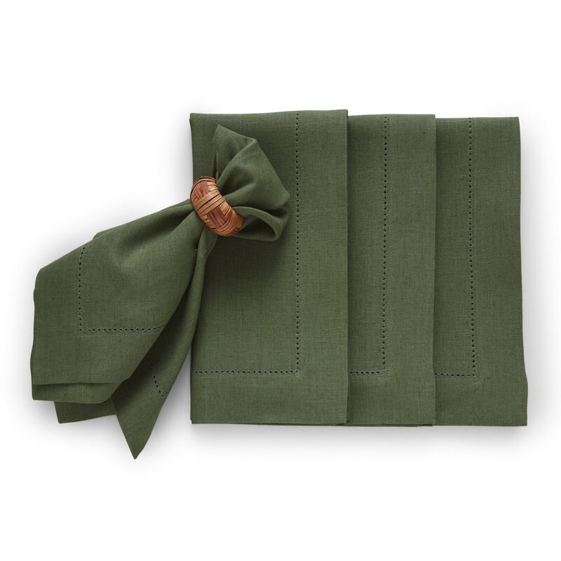 Linen Dinner Napkins - Medium Weight Hemstitch image number 0