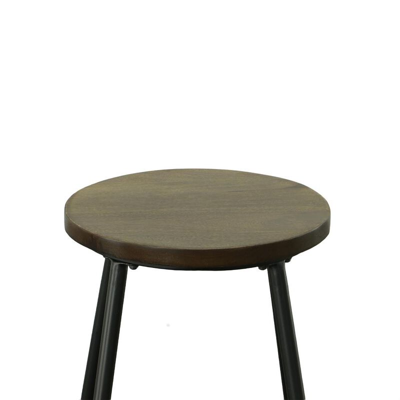 Carolina Living Illona 24 Counter Stool - Set of 2 - Elm Seat - Black Base