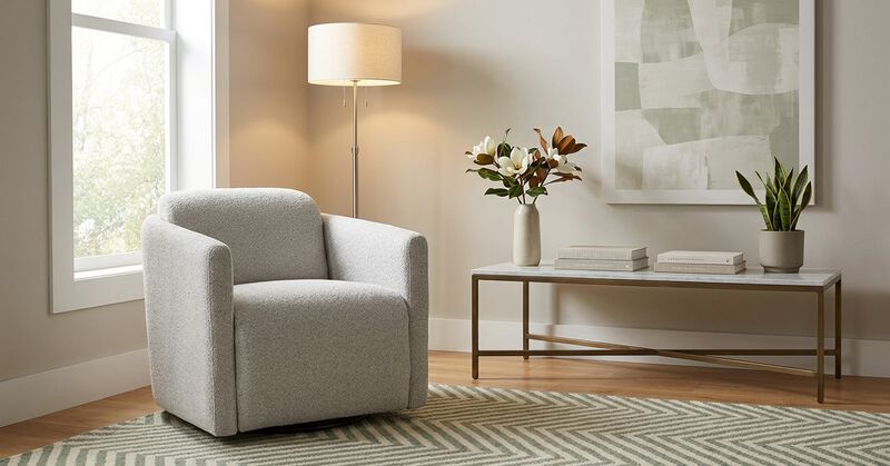 Livvy Fabric Power Motion Swivel Chair image number 2