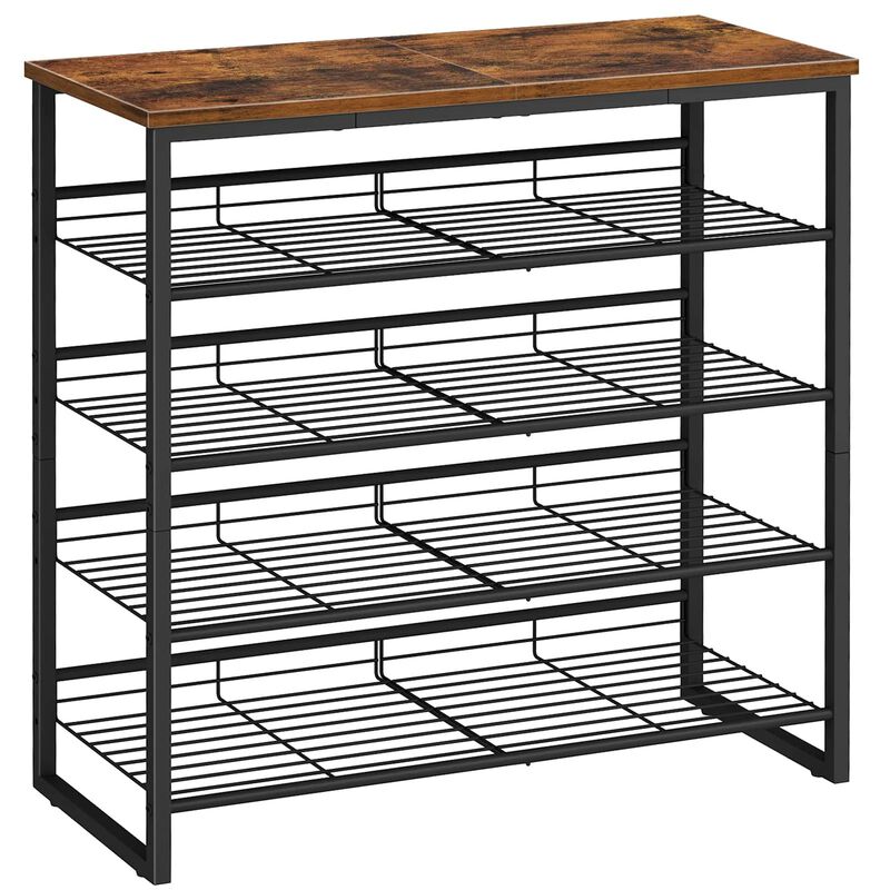 5-Tier Adjustable Shoe Rack, Space-Saving Organizer for Multiple Pairs image number 0