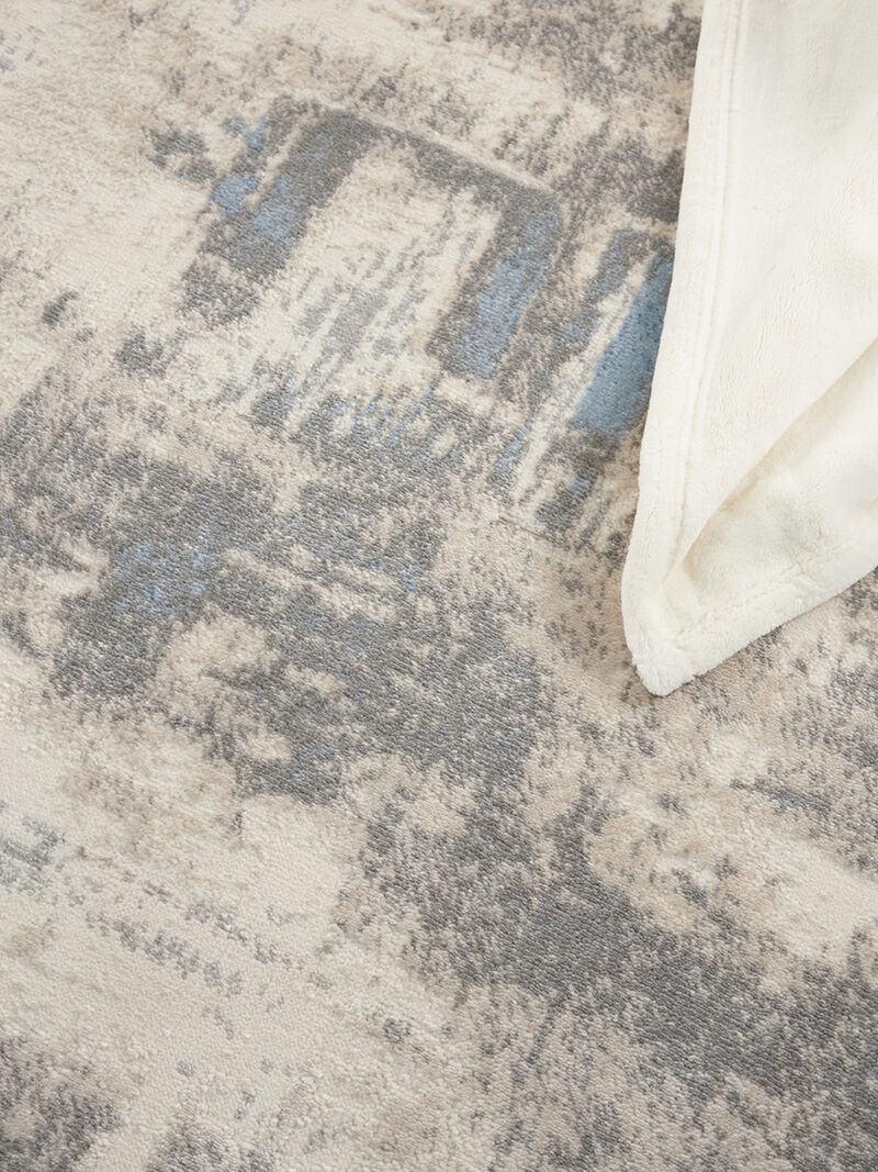 Solace SLA07 Ivory/Gray/Blue 5'3" x 7'3" Rug image number 6