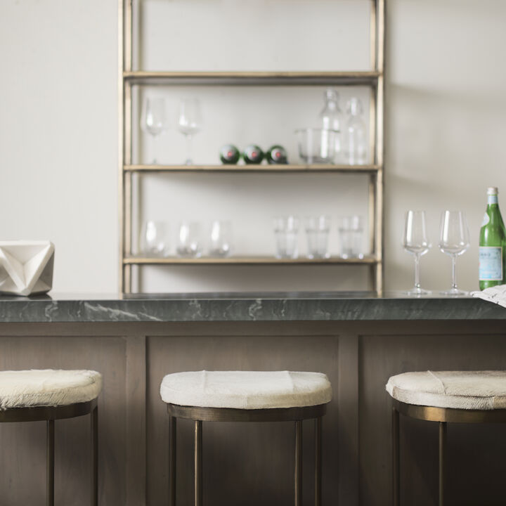 Millie Cow Hide Seat Stool