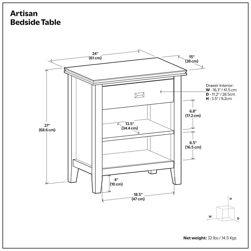 Simpli Home Artisan Bedside Table image number 6