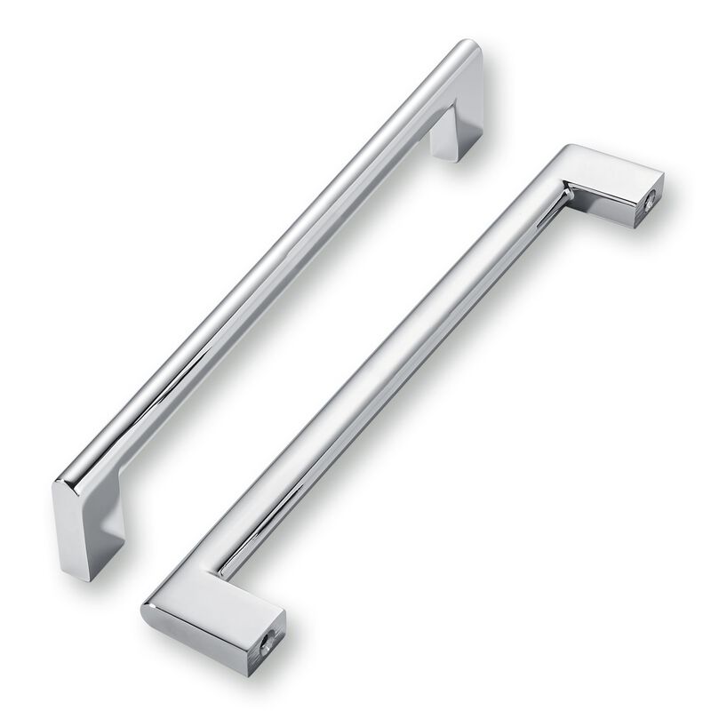 khtumeware 8 Inch Hole Center 6 Pack Polished Chrome Cabinet Pulls Heavy Duty Solid Kitchen Drawer Handle, Hardware for Bathroom