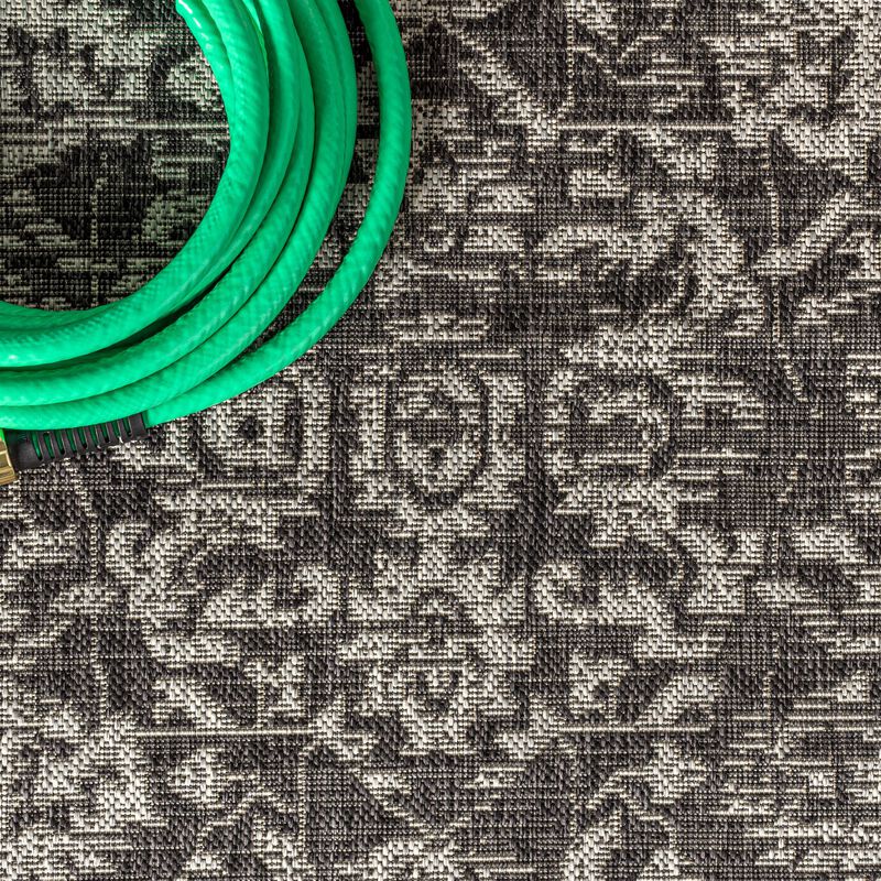 Malta Bohemian Medallion Textured Weave Indoor/Outdoor Area Rug