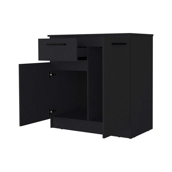 Loonam 2-Door 1-Drawer Dresser Black