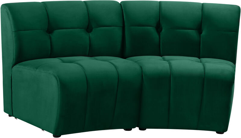 Meridian Furniture Limitless Green Velvet 2pc. Modular Sectional image number 2