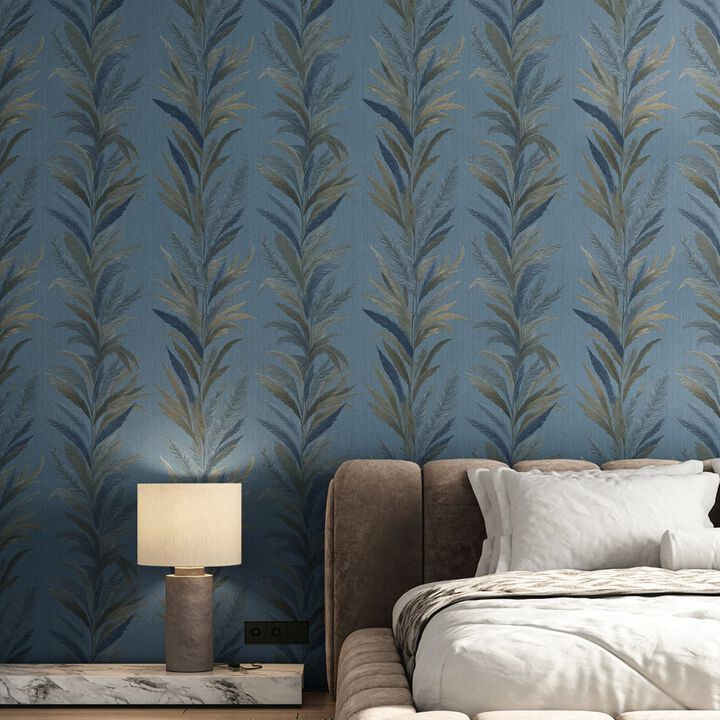 Ornamenta Tree Leaf Blue Wallpaper 35906