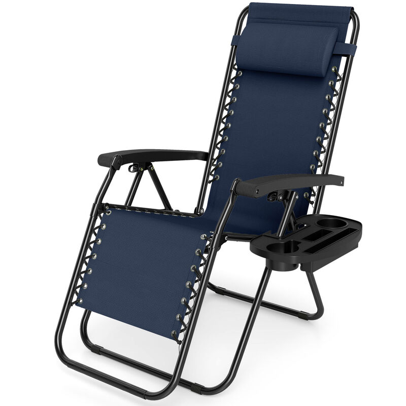 Outdoor Zero Gravity Chairs with Cup Holder and Adjustable Back image number 0