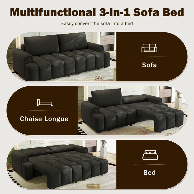 Rerjeb Teddy 3-in-1 Convertible Sleeper Sofa Bed image number 8