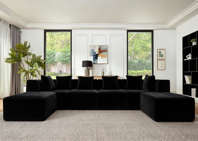 Dulp U-Shaped Boneless Sectional Sofa image number 1