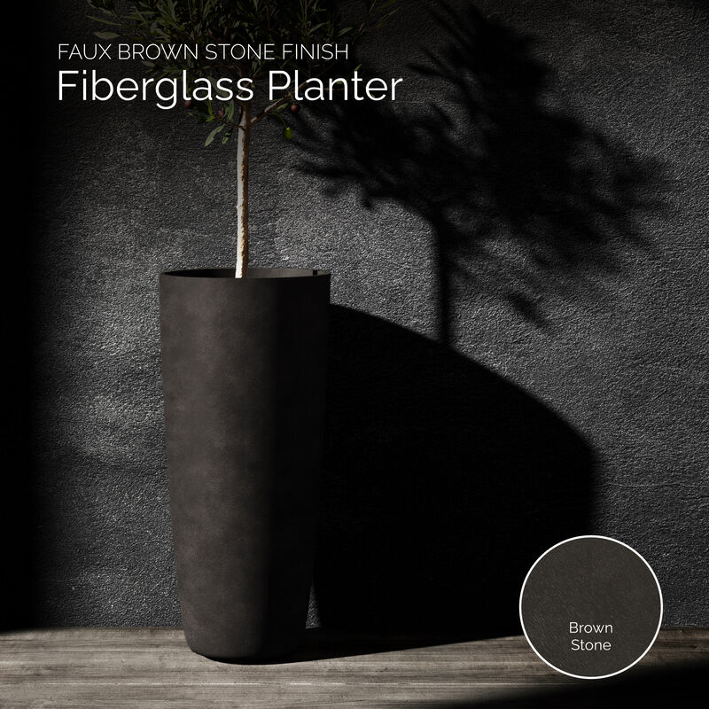 COSAPOTS Lofto Tall Planter - Fiberglass Indoor/Outdoor and Weather-Resistant Large Planter