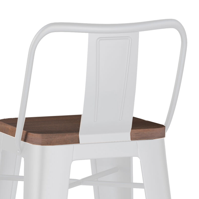 Rayne 30 inch Metal / Wood Bar Stool (Set of 2)