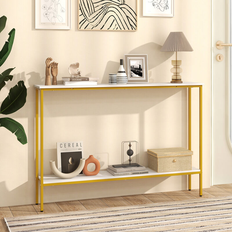 Console Table with Shelf with Dual Anti-Tipping Kits