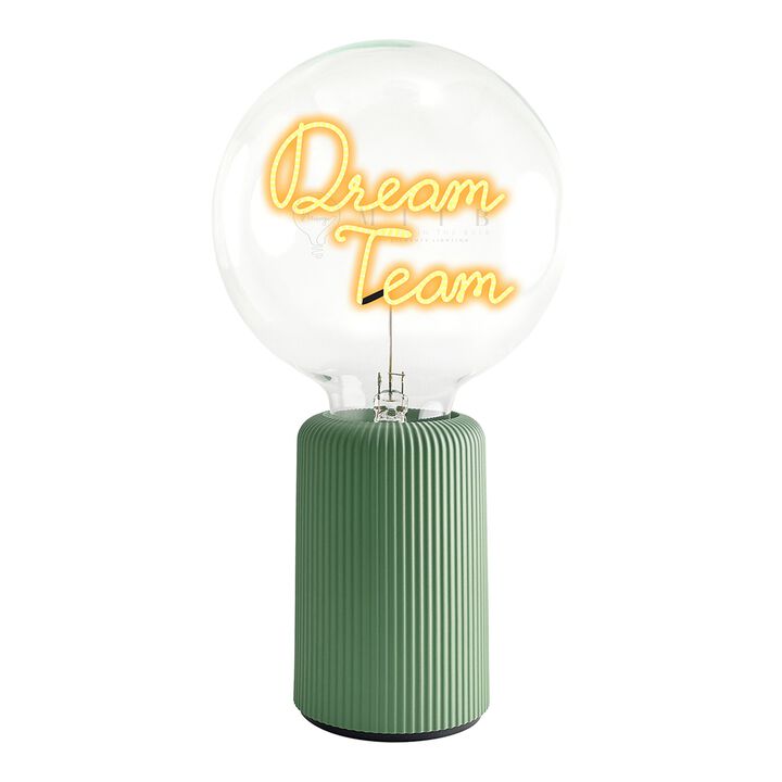 Bulb DREAM TEAM Amber with Base Table Lamp PORTABLE Pop