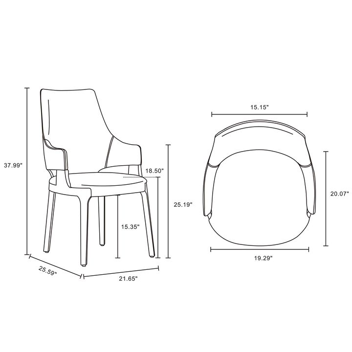 Kara Blue Dining Chairs (Set of 6)