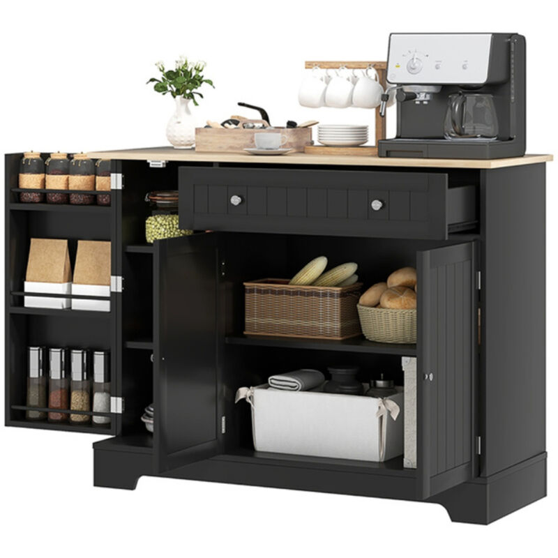 Kitchen Storage Cabinet with Doors and Shelves for Organization