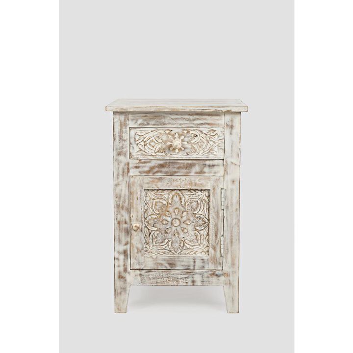 Jofran Hand Carved Mango Wood Accent Table