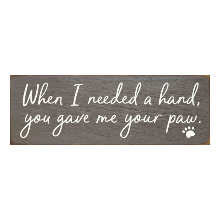 Decorative Pet Lover Wood Wall Plaque with Paw Print Sentiment Sign