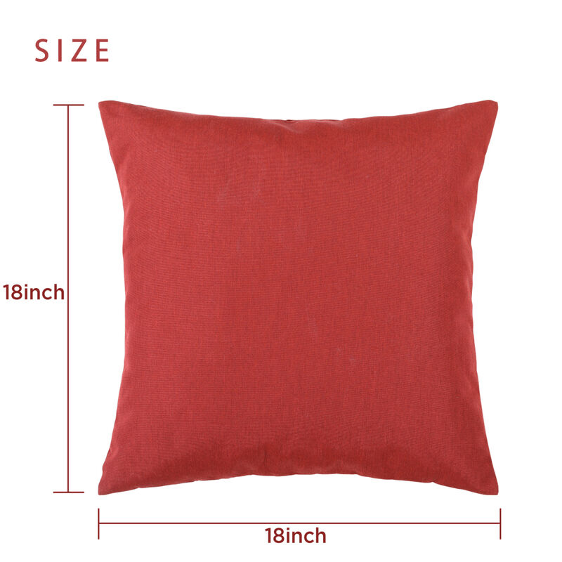 Pack Of 2 Outdoor Pillow With Inserts, 18" x 18" -Wine