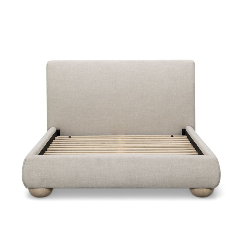 Rayne Honey Textured Fabric King Bed image number 4