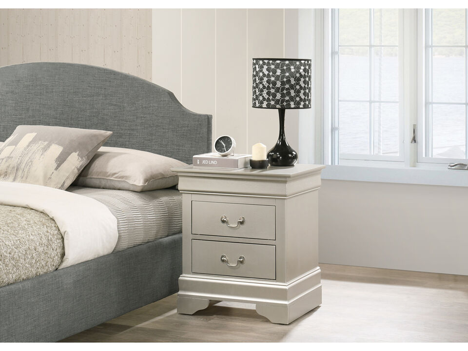 Louis Philippe 2-Drawer Nightstand (24 in. H X 21 in. W X 16 in. D)