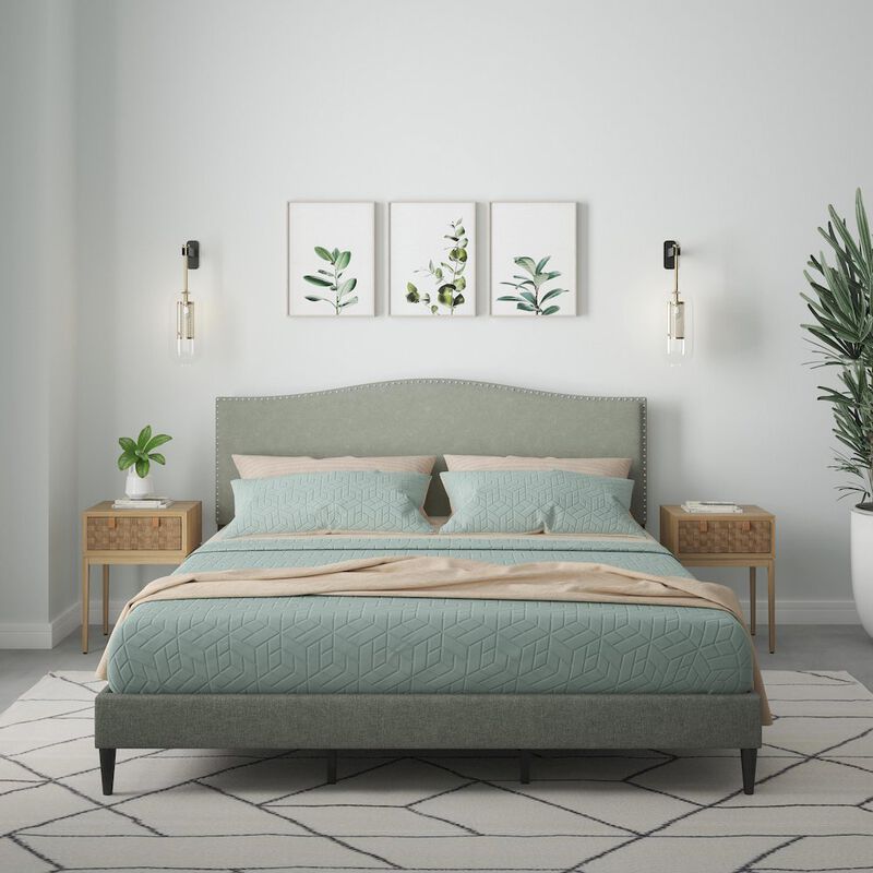 Rize Home Leighford King Platform Bed Stone(Light) image number 5