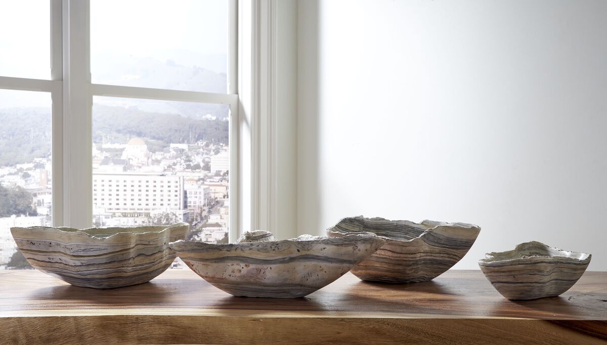 Cast Gray Onyx Bowl in Faux Finish